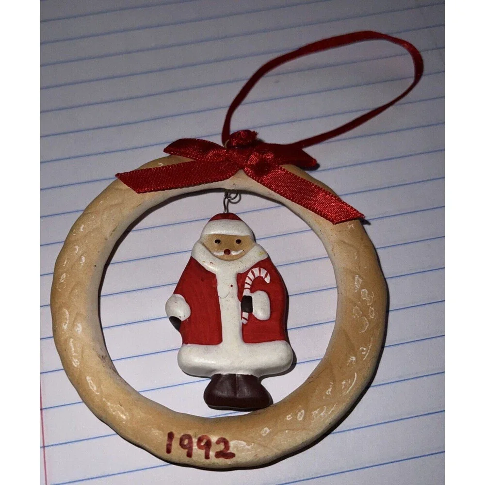 Russ Berrie Santa In A Reef 1992 Christmas Tree Ornament VGC # 5996